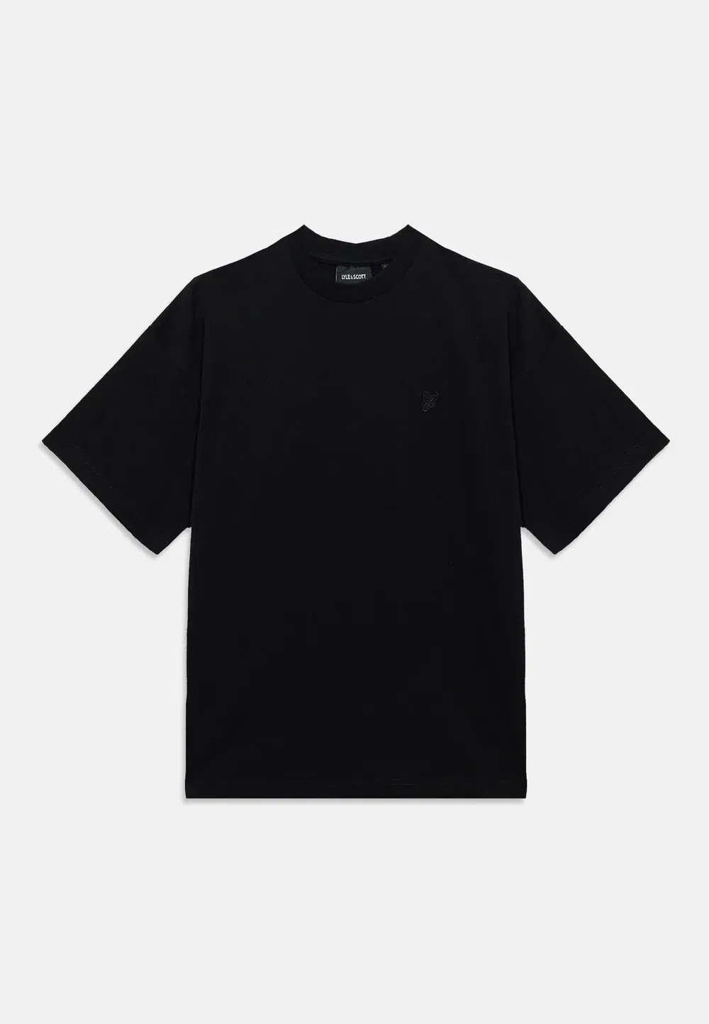 Плотная, свободная футболка унисекс - базовая модель Lyle & Scott, Jet Black