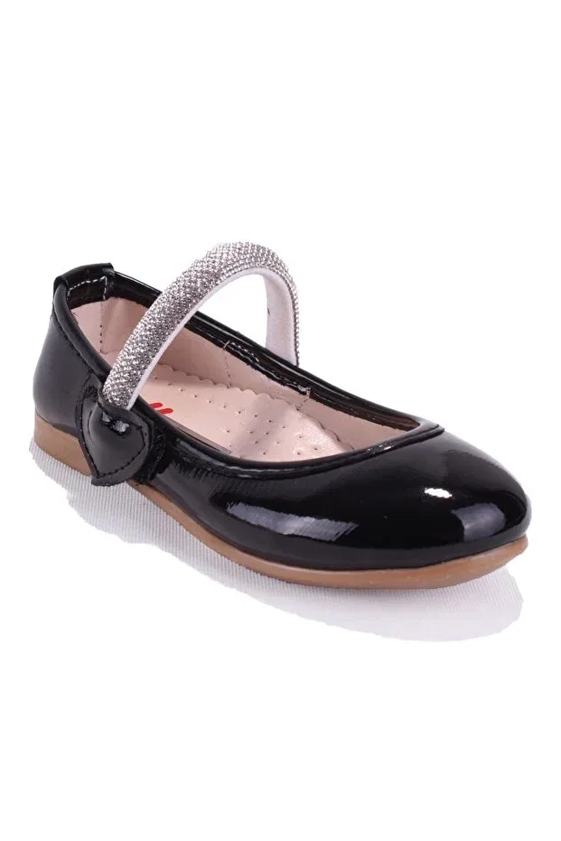 Детские балетки для девочек без застежек Basic Dagoster, Black Rugan