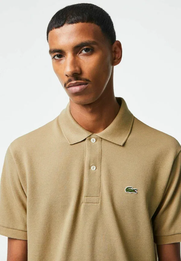 Футболка поло Lacoste, бежевый — фото 4