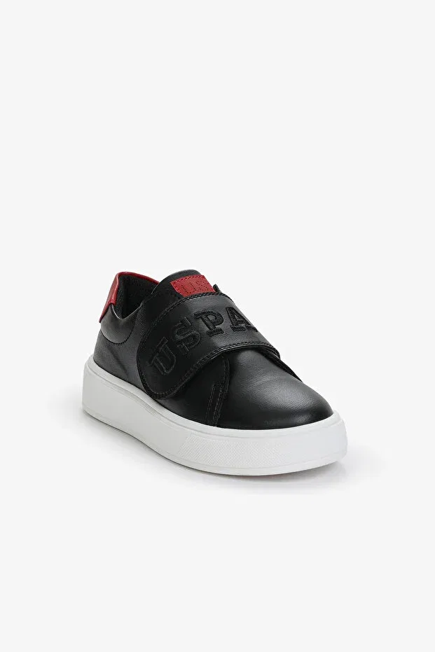 Детские кеды для мальчиков на липучке U.S. Polo Assn., Black — фото 3