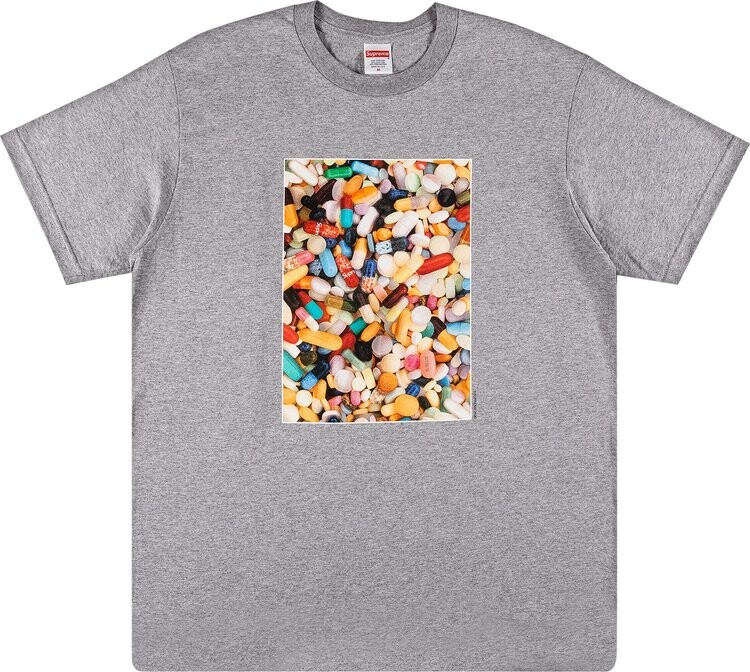 

Футболка Supreme Pills Tee 'Heather Grey', серый