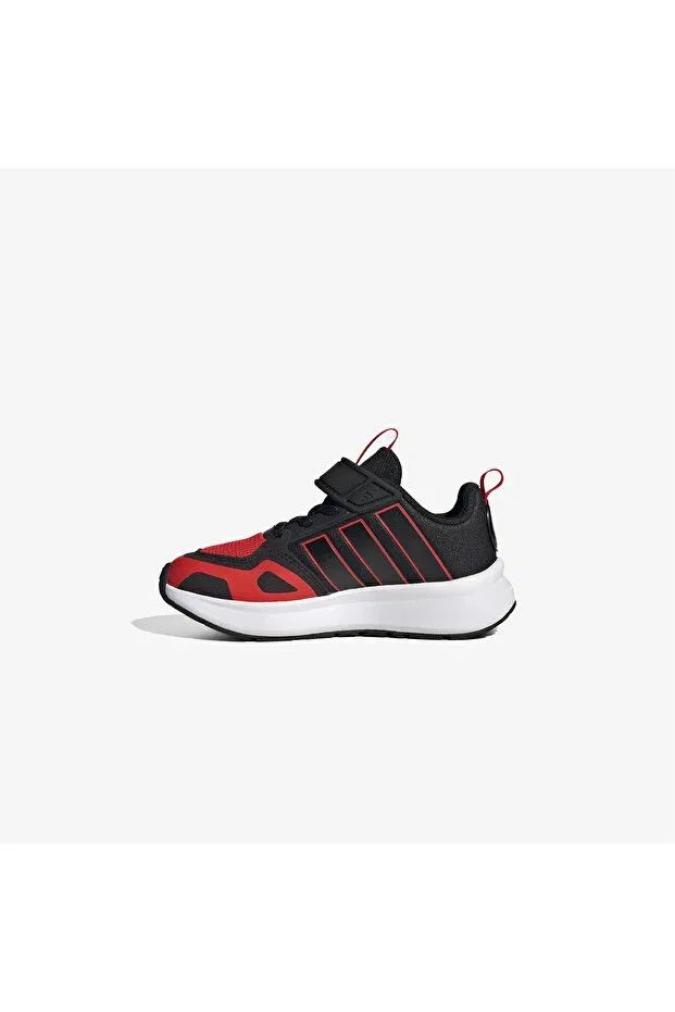 Детские кроссовки для девочек с липучкой Adidas, Cblack/Red/Ftwwht — фото 4