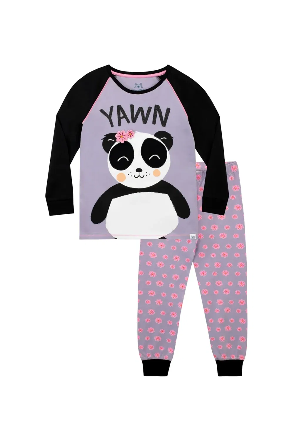 Пижама с принтом Yawn Panda Harry Bear, Purple