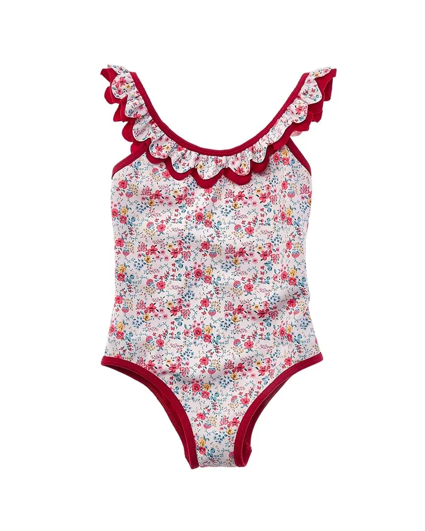 Детский купальник для девочек с оборками Louisa Floral Pepa London, розовый