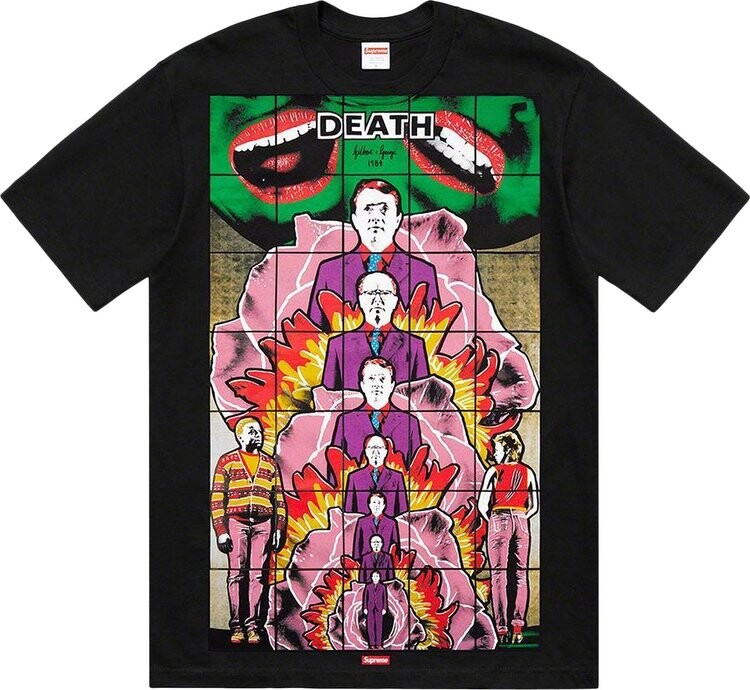 

Футболка Supreme Gilbert And George DEATH Tee 'Black', черный