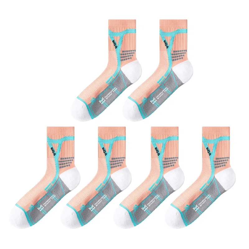 Детские носки для баскетбола, 3 пары, Peach, MIIOW