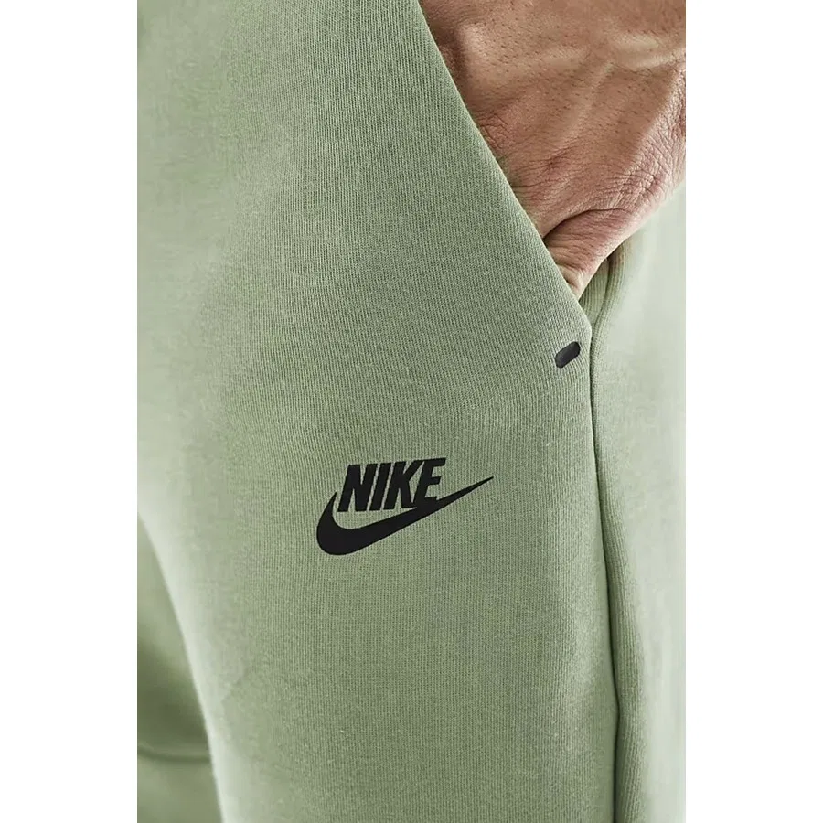 Спортивные брюки с зауженным кроем Tech Fleece Nike, Зеленый — фото 4