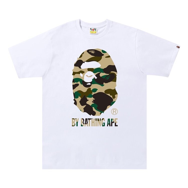 

Футболка BAPE 1st Camo Side Big Ape Head Tee 'White/Yellow', белый