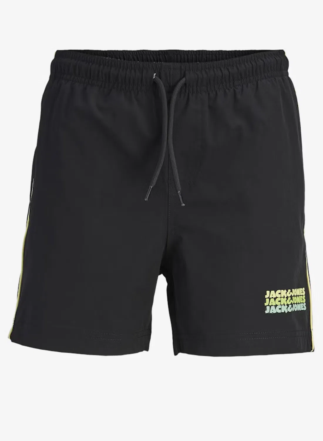 Шорты для плавания с логотипом и кулиской Jack & Jones Junior, черный