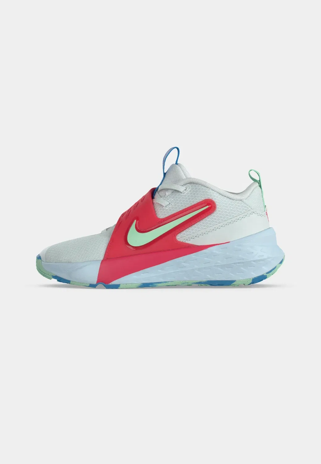 Баскетбольные кроссовки Team Hustle D 12 Lils унисекс Nike Performance, Off White/Arctic Green/Aurora Blue/Tropical Pink/Glacier Blue — фото 2