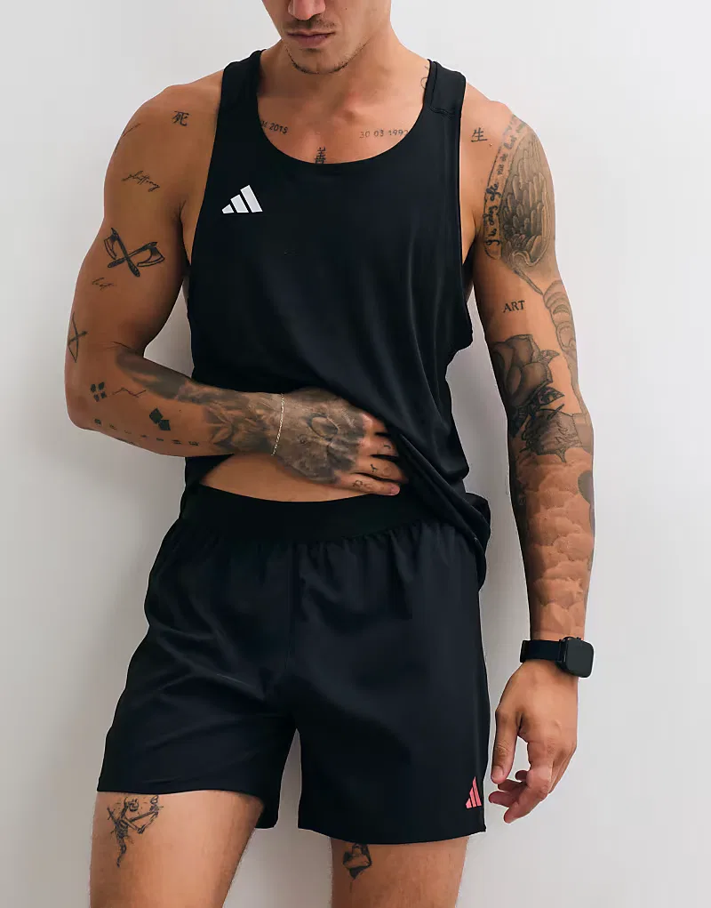 Беговые шорты Adidas adi365 AR в черно-розовом цвете — фото 4