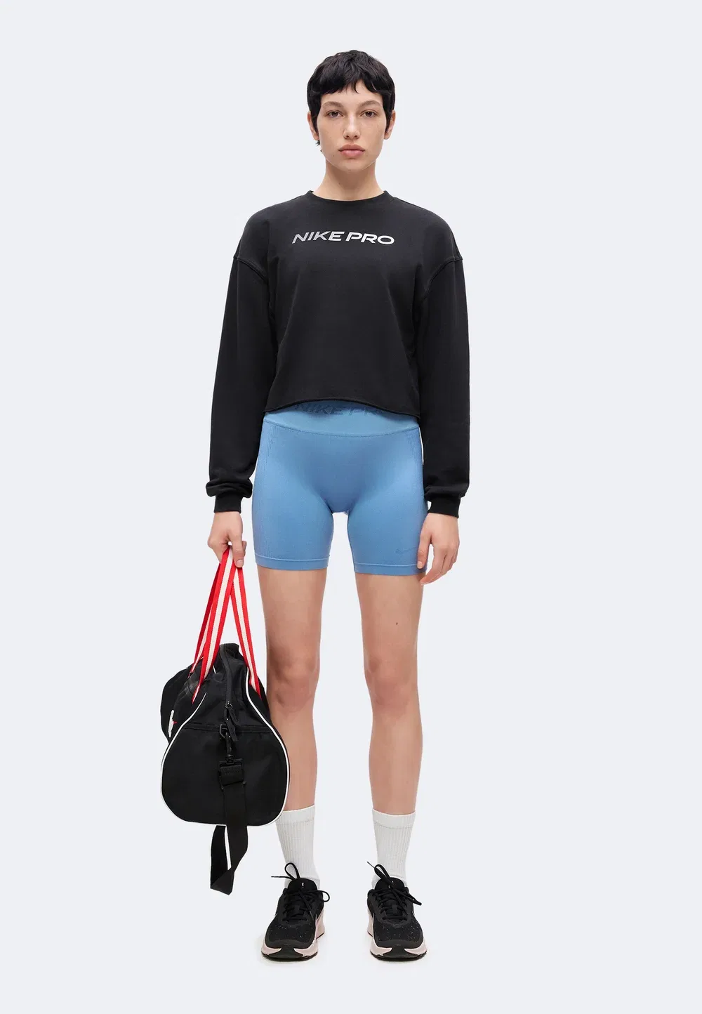 Свитшот Crew Nike Performance, Black/White — фото 2