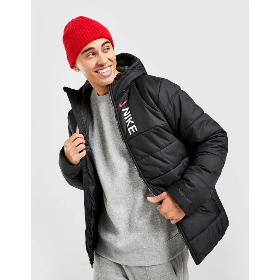 Мужская куртка с наполнителем Sportswear Hybrid Synthetic Fill Jacket Nike, Черный — фото 4