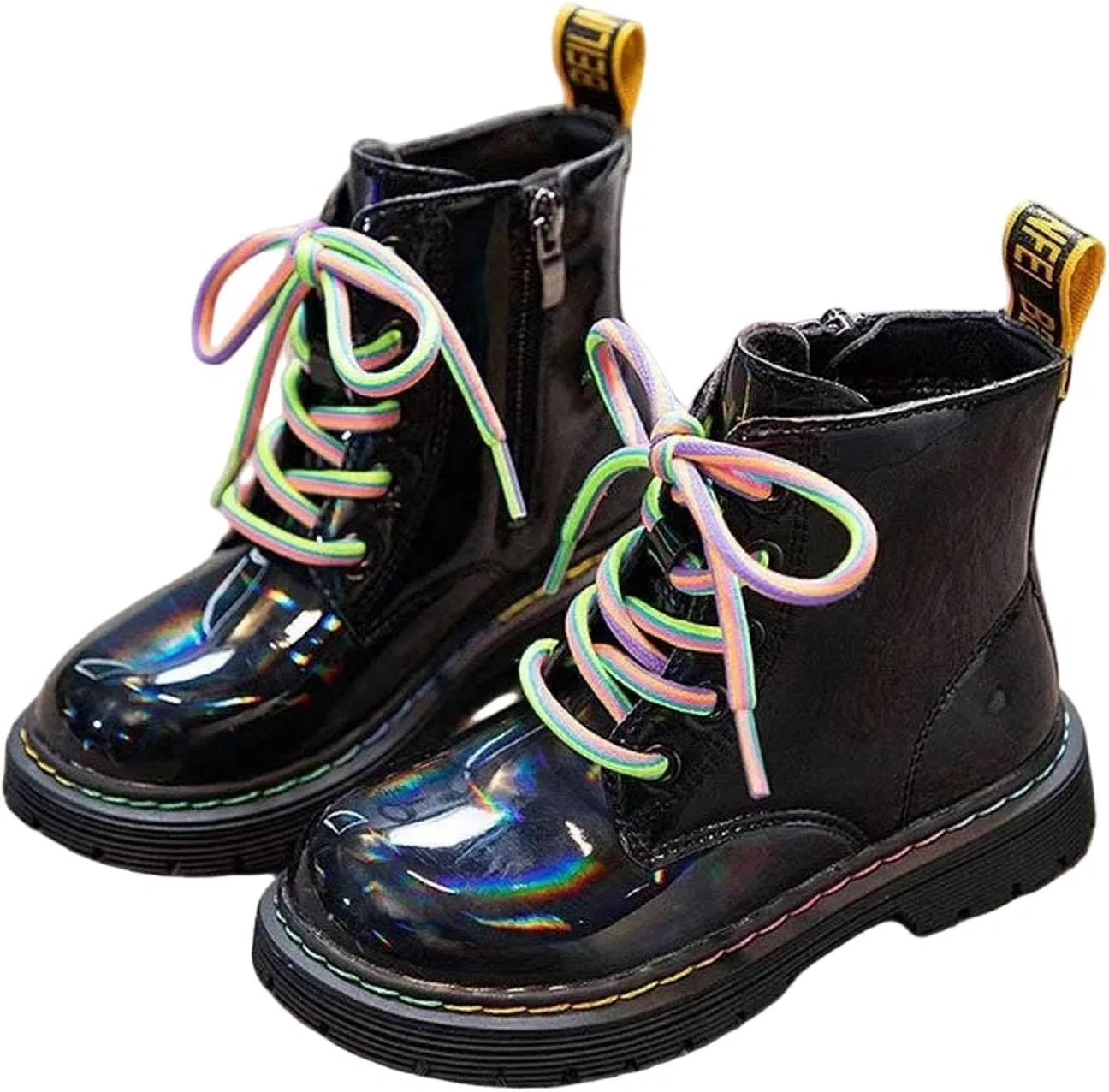 Детские ботинки для девочек на шнуровке с мехом Zzalalana, Multicolor