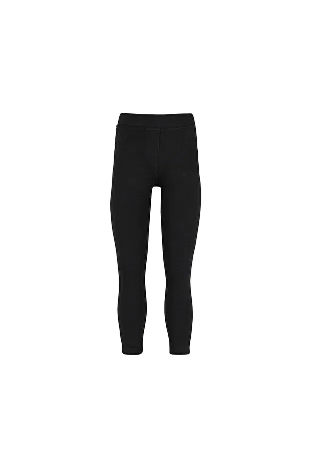 Детские леггинсы для девочек с карманами Lovetti, Black