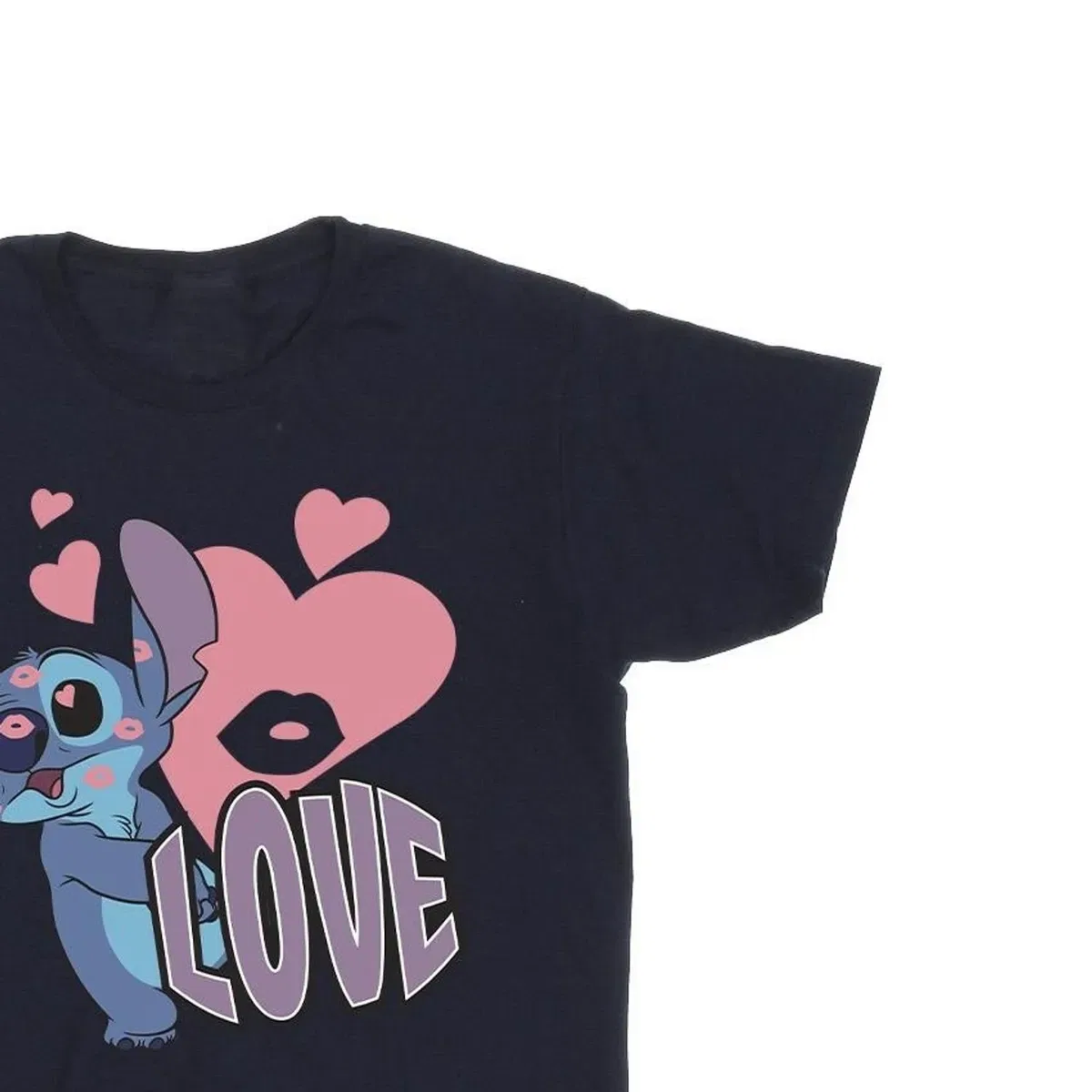Футболка хлопковая с принтом Love Hearts Lilo & Stitch, Navy — фото 2