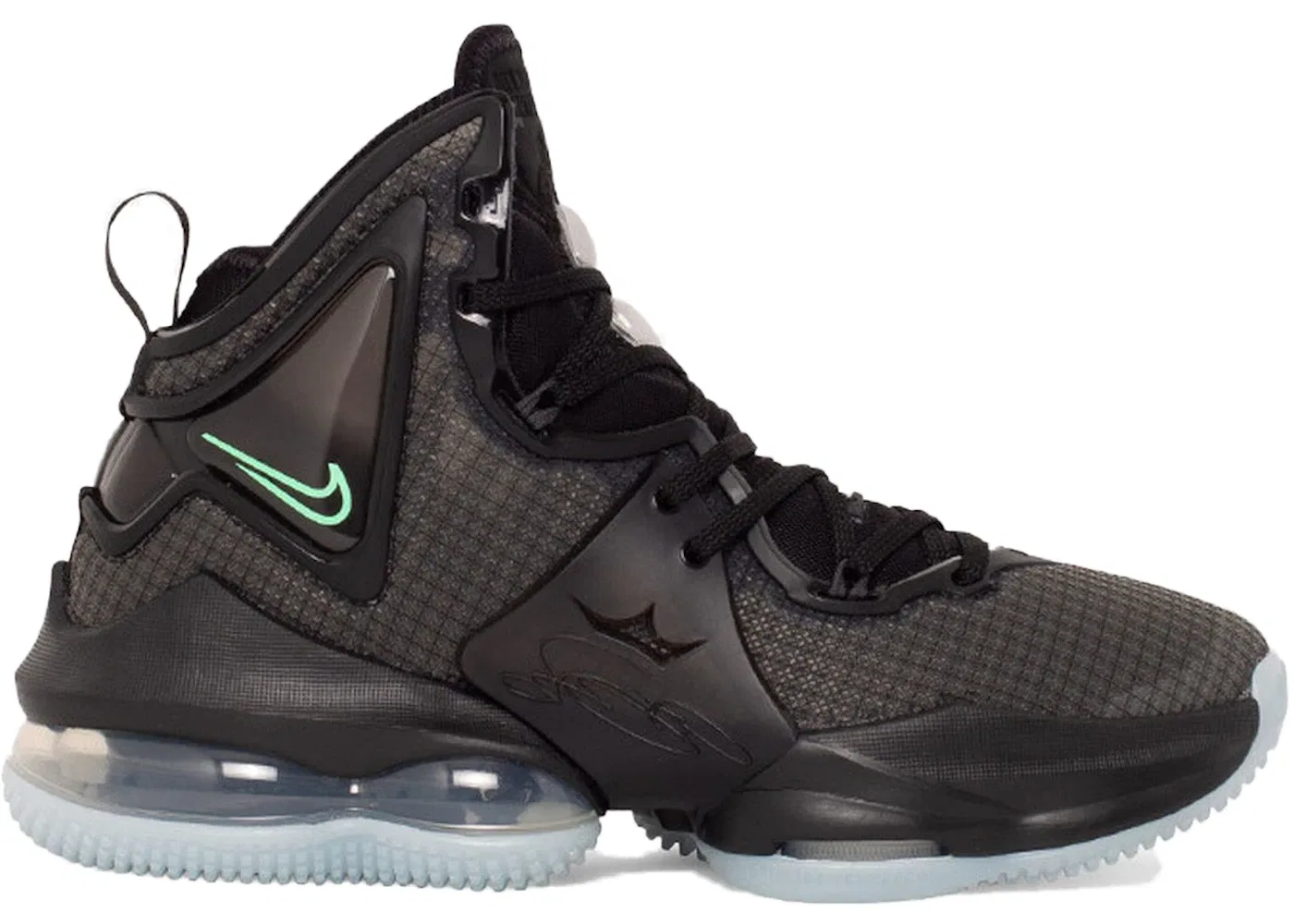 Детские кроссовки для мальчиков баскетбольные Nike LeBron 19, Black/Black/Aqua