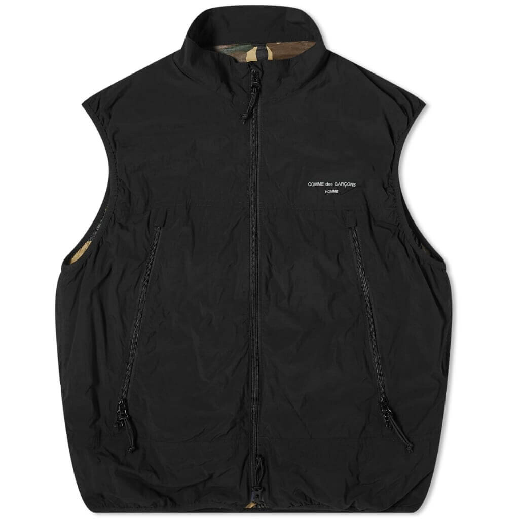 

Жилет Comme Des Garçons Homme Nylon Logo Zip, черный