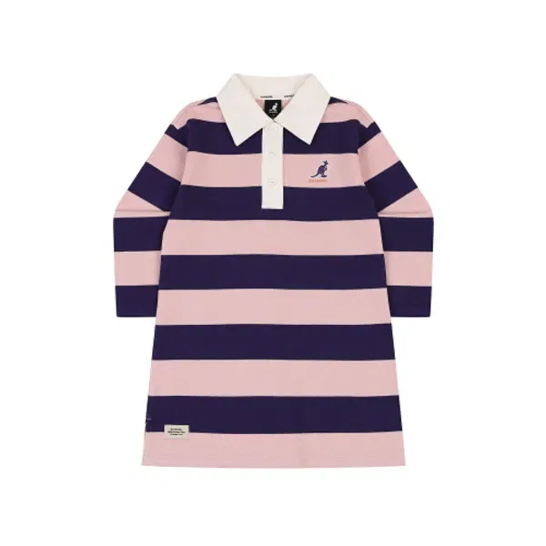 Платье-свитер с бордовым воротником, RC 2103 Kangol Kids, фиолетовый