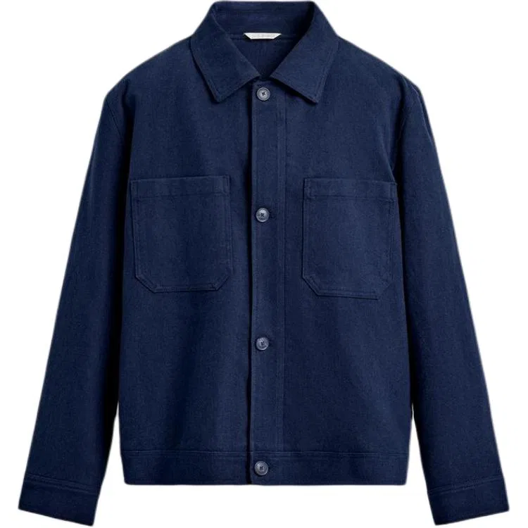 Мужская куртка-пуховик с лацканами Dark Blue ZARA