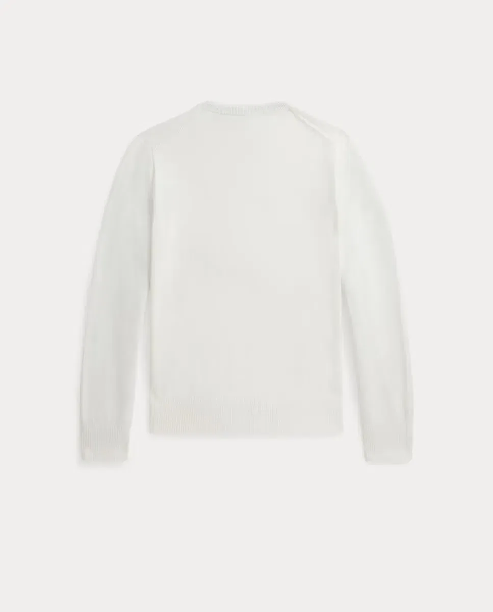 Детский джемпер для мальчиков из пима Polo Ralph Lauren, Blanco Roto — фото 2