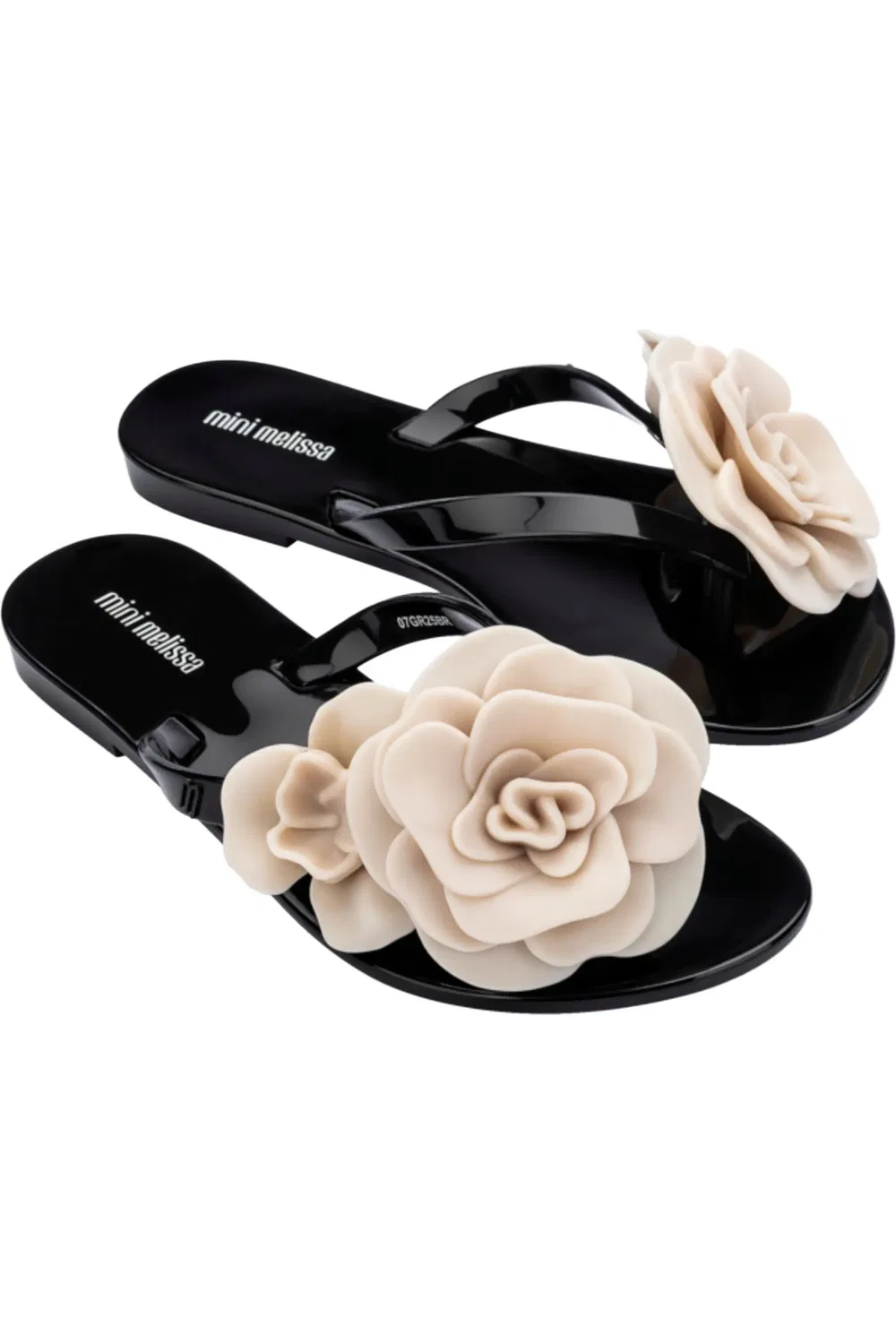 Детские сандалии с цветочным аппликациями Harmonic Mini Melissa, черный