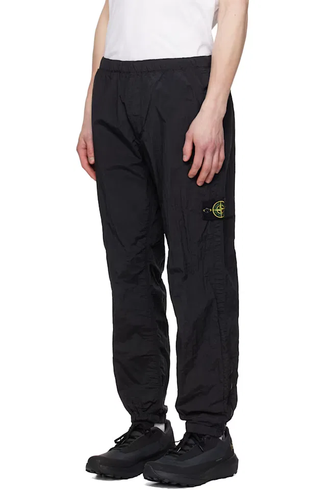 Черные нейлоновые брюки Econyl 3100035 с металлическим блеском Stone Island — фото 4
