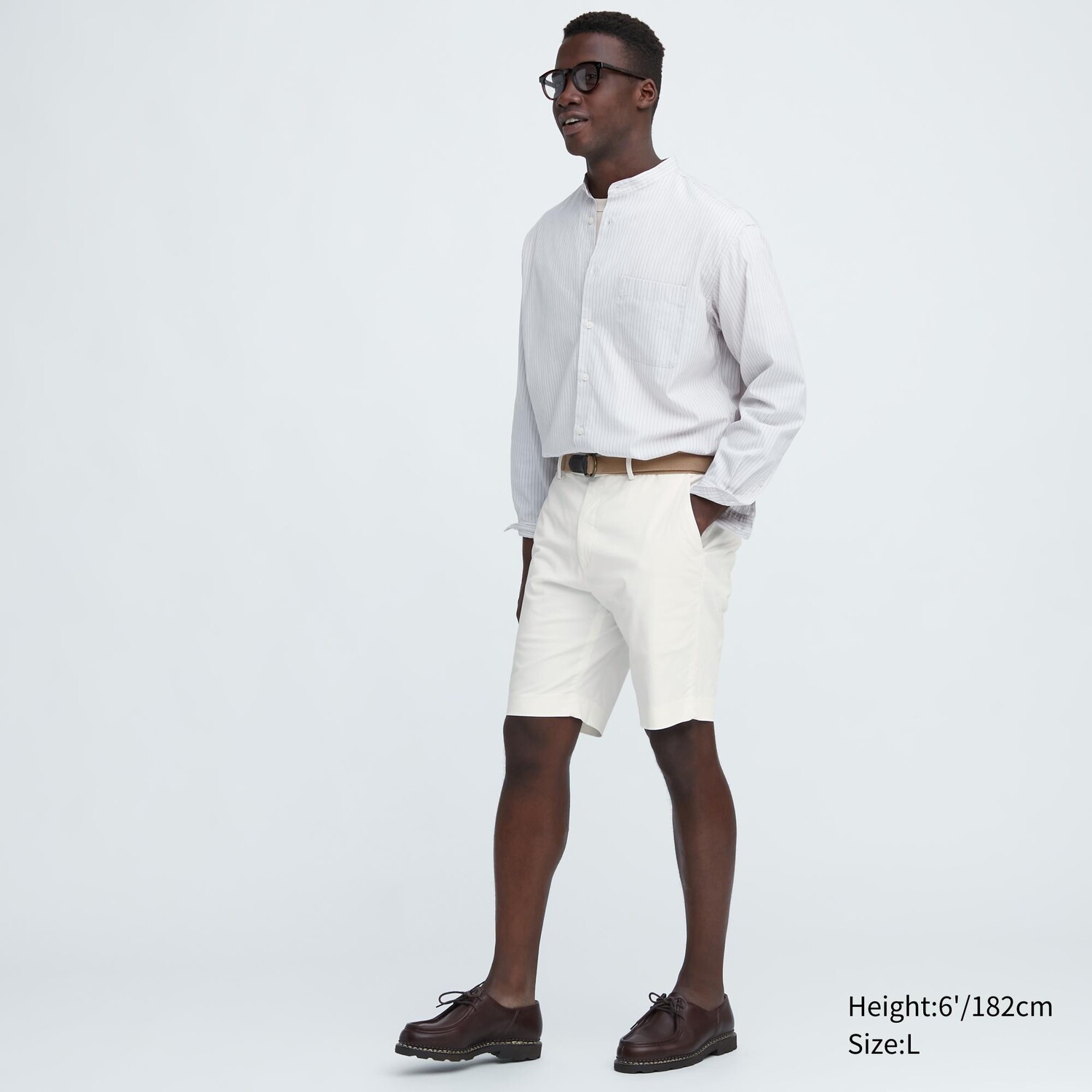 

Эластичные шорты узкого кроя Uniqlo, белый