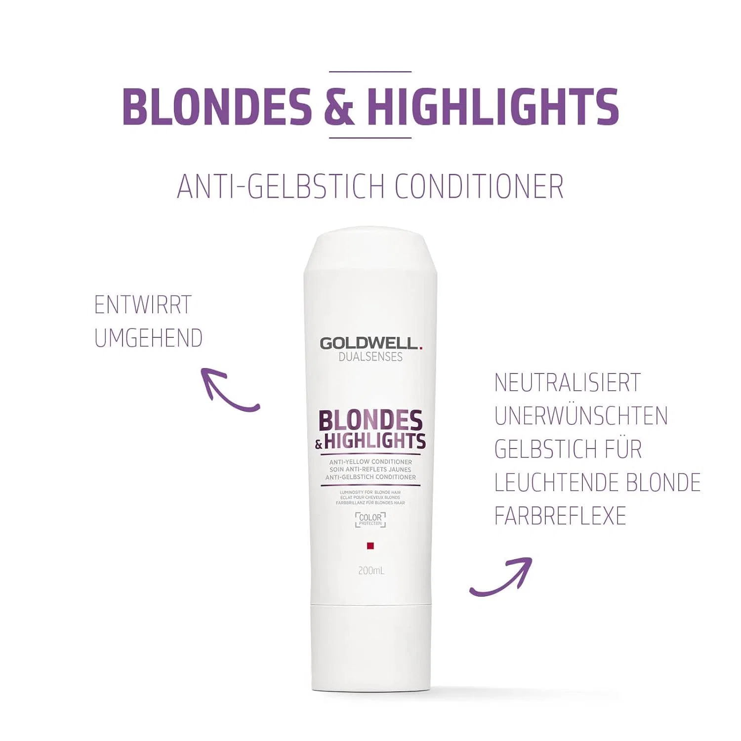 Кондиционер против желтизны «Dualsenses Blonde & Highlights» 1000 мл от Goldwell — фото 2