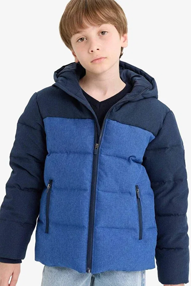 Детское пальто для девочек водонепроницаемое Defacto, Navy Blue Nv30