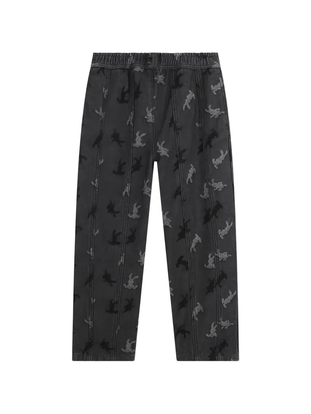 Джинсы с кроличьим принтом Kenzo Kids, серый