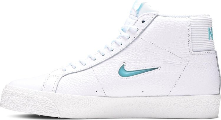 Кроссовки Nike Zoom Blazer Mid Premium SB 'White Glacier Ice Jewel', белый — фото 4