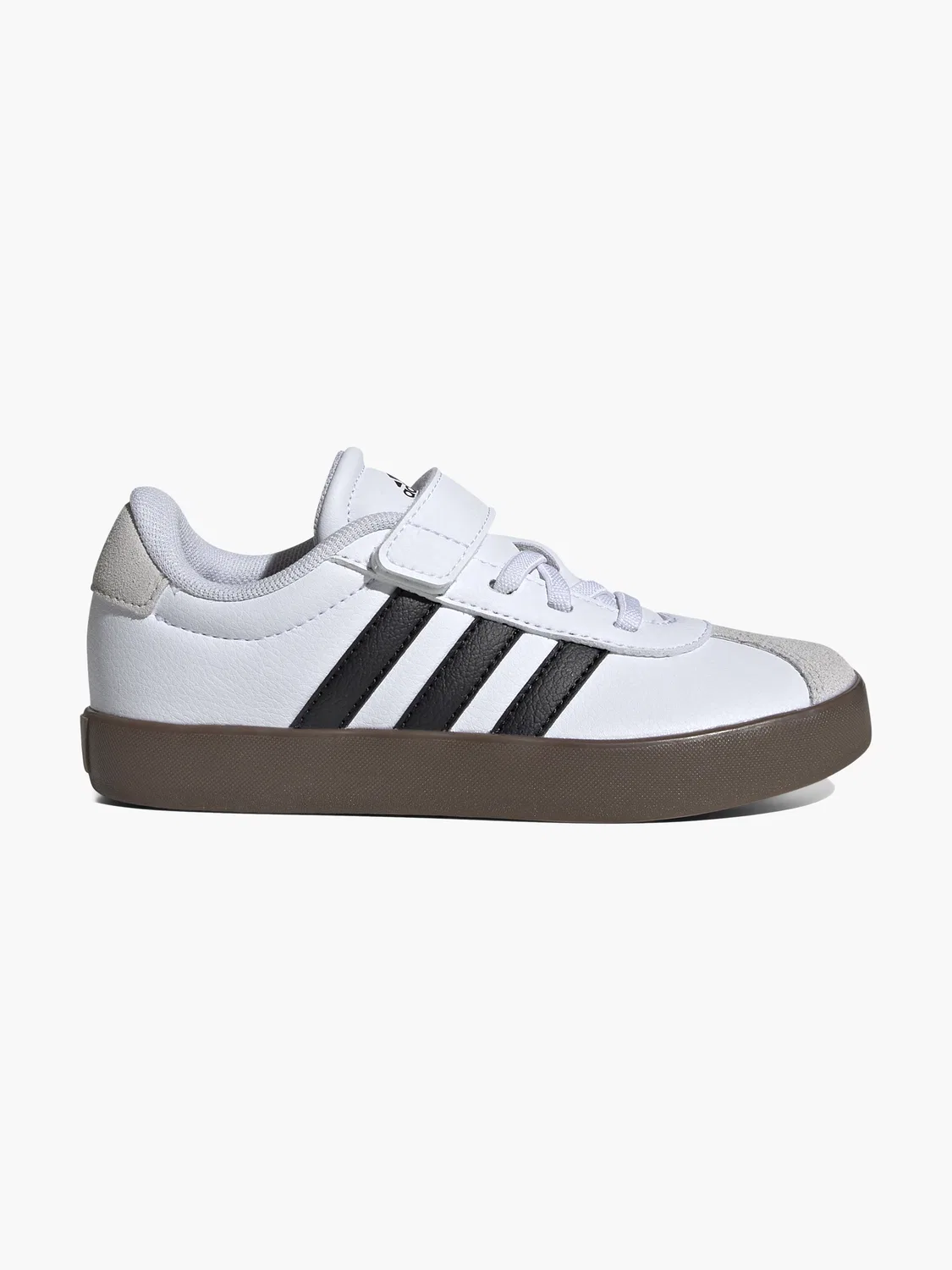 Детские полуботинки на липучке Adidas VL Court 3.0 EL C, серый