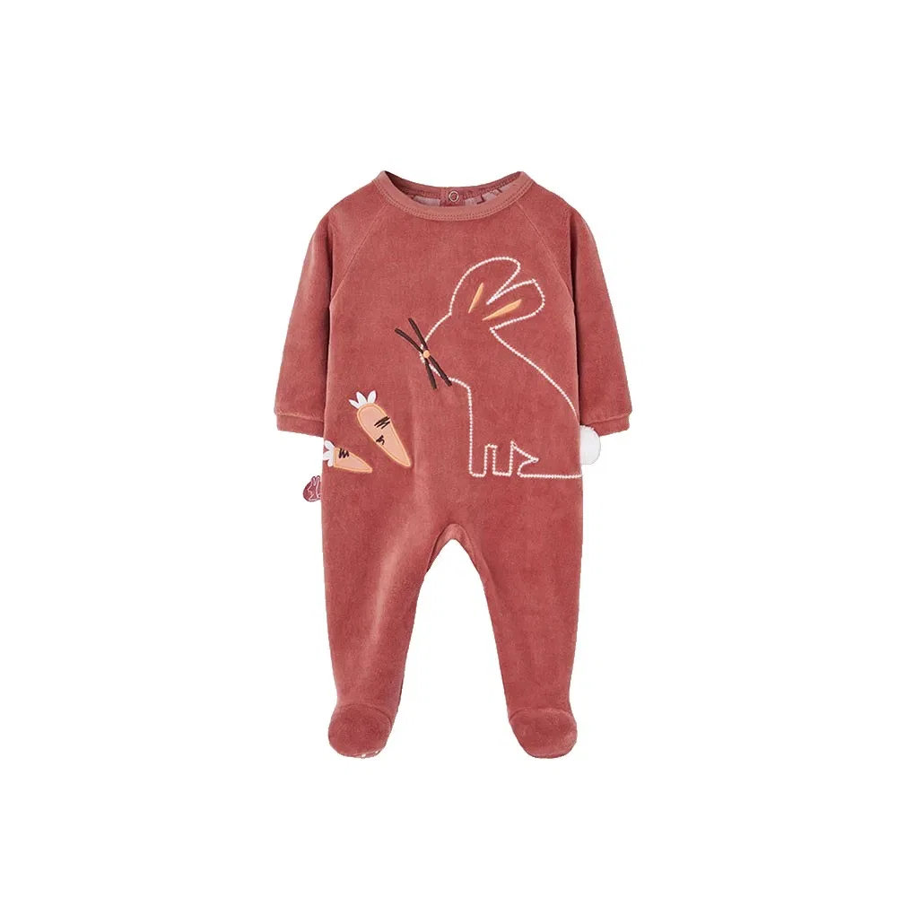 Boboli Velour Long Sleeve детский комбинезон, розовый