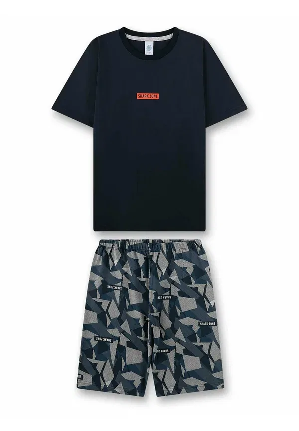 Пижама-комплект, хлопок, Camouflage set, Sanetta, темно-синий