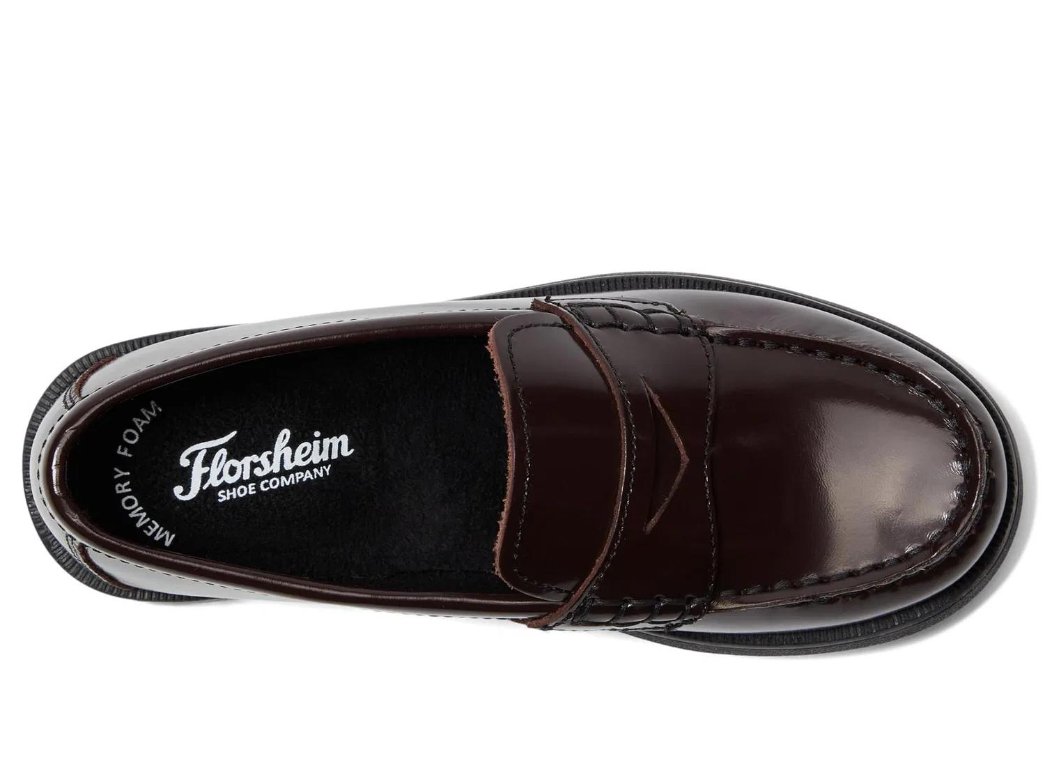 Детские мокасины для мальчиков кожаные Croquet Penny Florsheim, Черный — фото 3