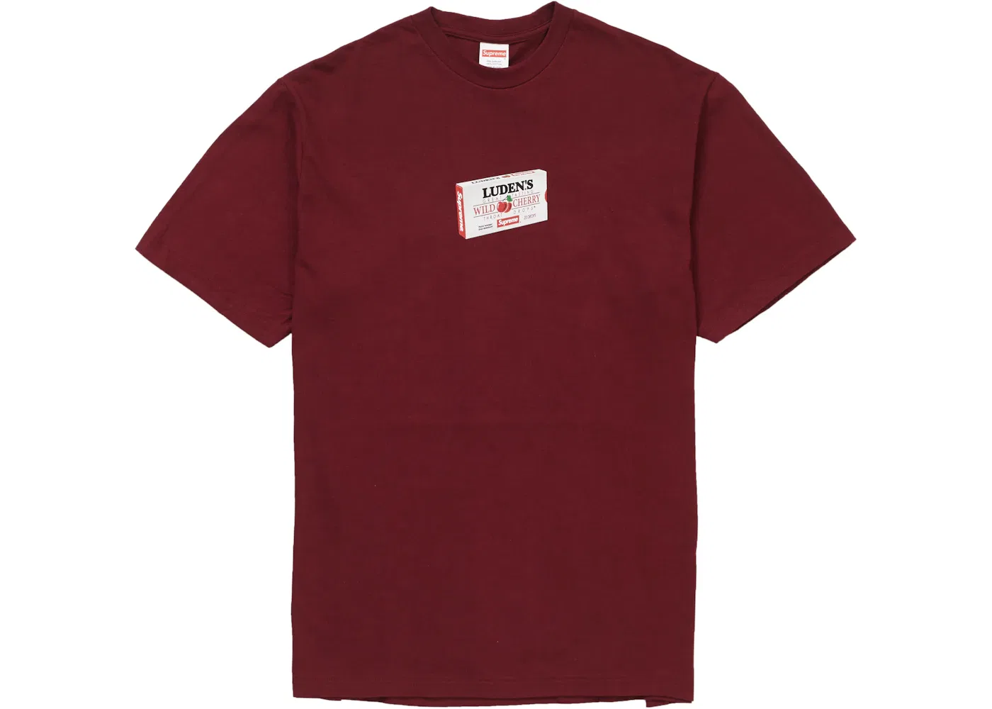 Мужская футболка с принтом Luden's Tee Supreme, бордовый