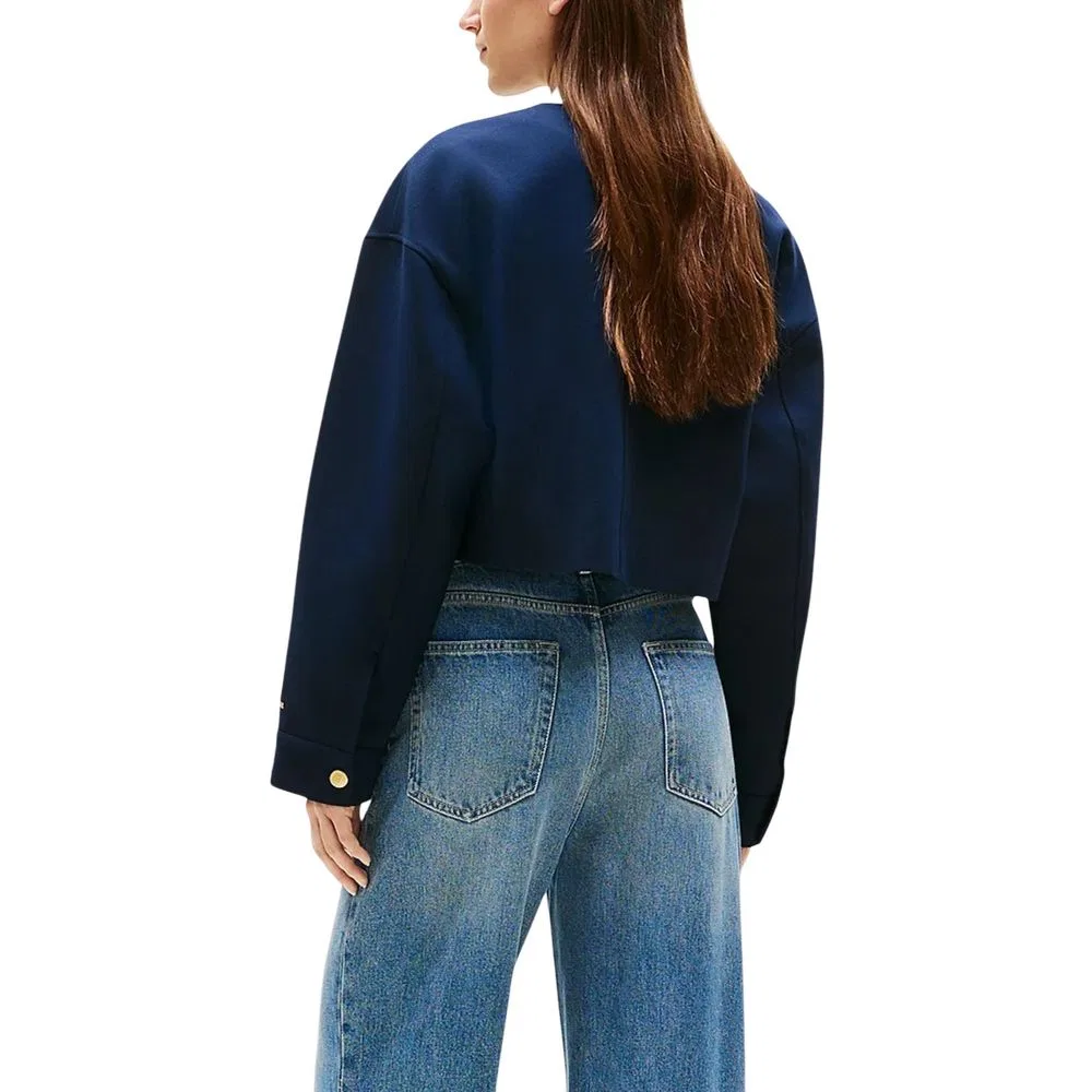 Женский укороченный жакет с золотыми пуговицами PUNTO CROP LADY JACK Tommy Hilfiger, Blue — фото 2