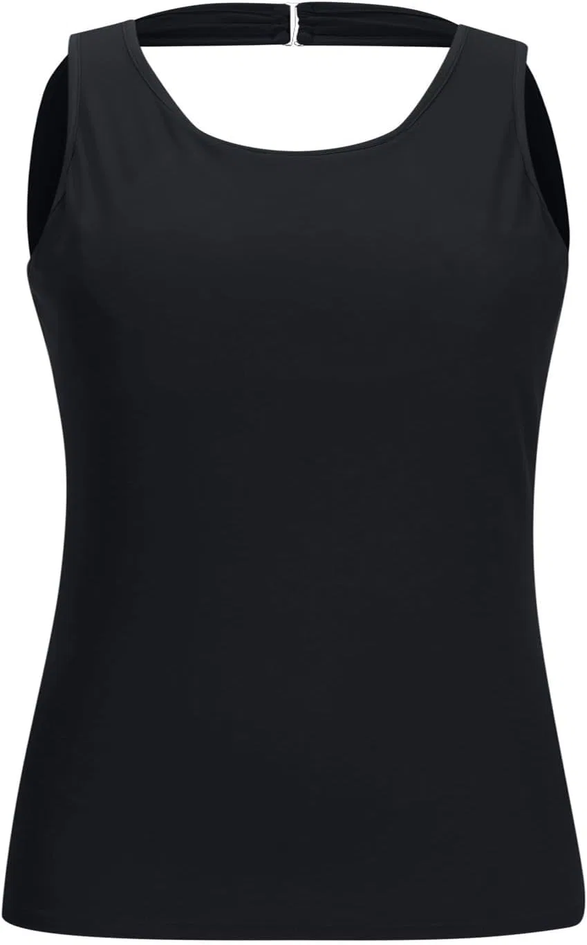 Женский топ для плавания танкини Athletic Tank Top, Black — фото 3