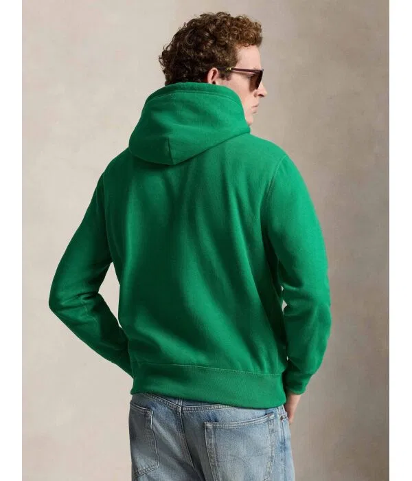 Мужская флисовая кофта с капюшоном Polo Ralph Lauren, зеленый — фото 3