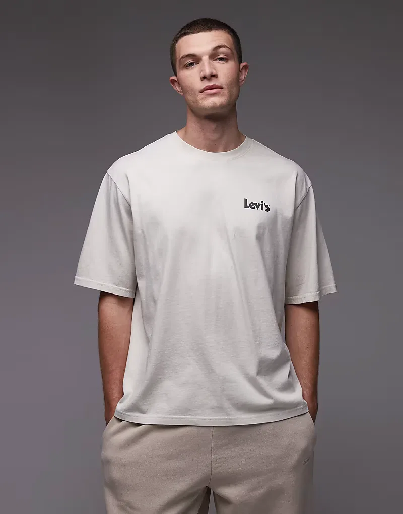 Футболка Levi's с графическим принтом на спине, белый — фото 3