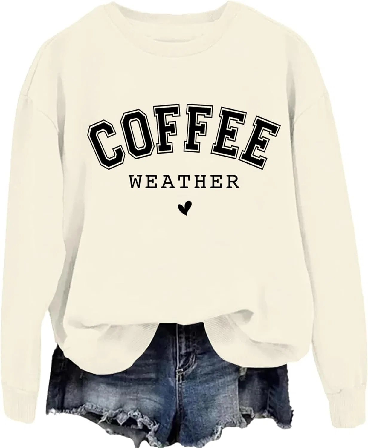 Женский свитшот с длинным рукавом Coffee Weather, серый — фото 4