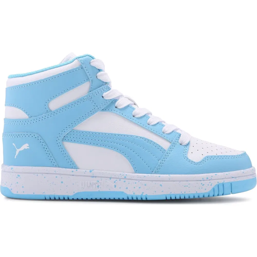 Детские высокие кроссовки Puma, Blue/White — фото 2