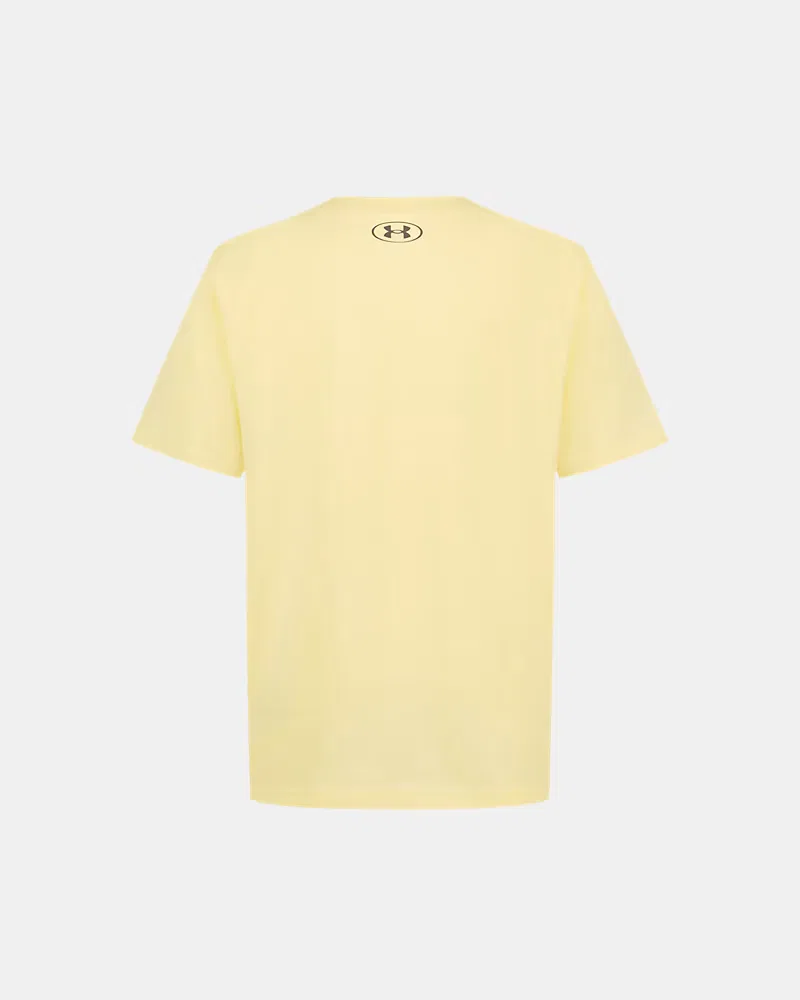 Футболка детская с коротким рукавом, влагоотводящая UA Puff Gator UnderArmour, Pale Lemon/Peppercorn — фото 3