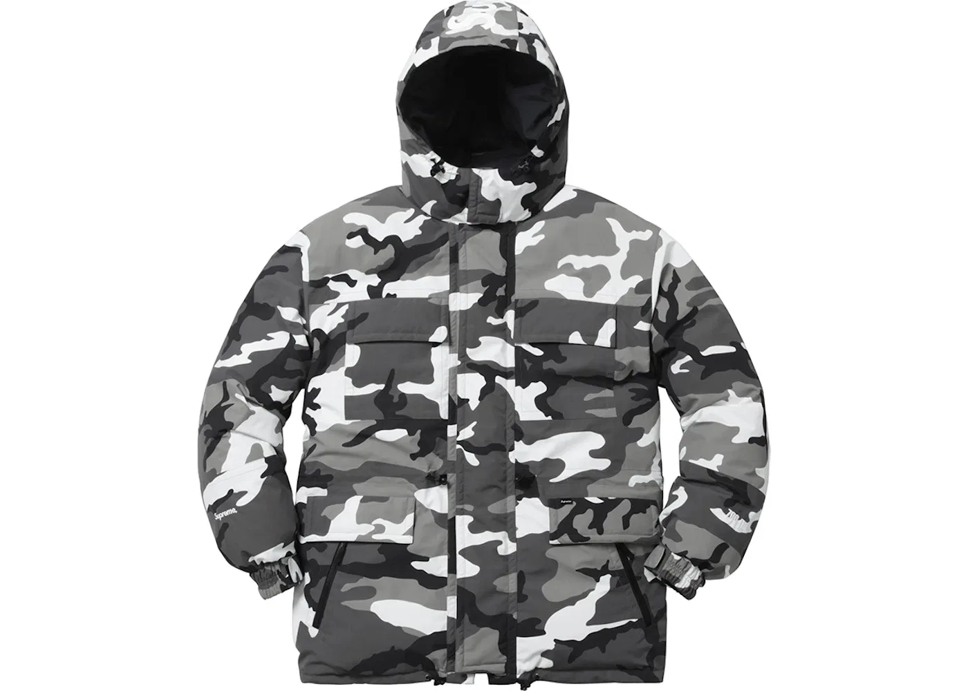 Мужская куртка-парка с принтом Supreme Downtown Down Parka Snow Camo