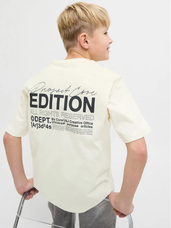 Футболка loose fit Dynamic Dust Jack & Jones Junior, желтый — фото 4