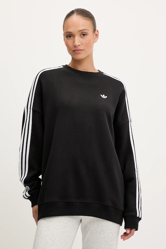 

Хлопковая толстовка 3-Stripes Adidas Originals, черный