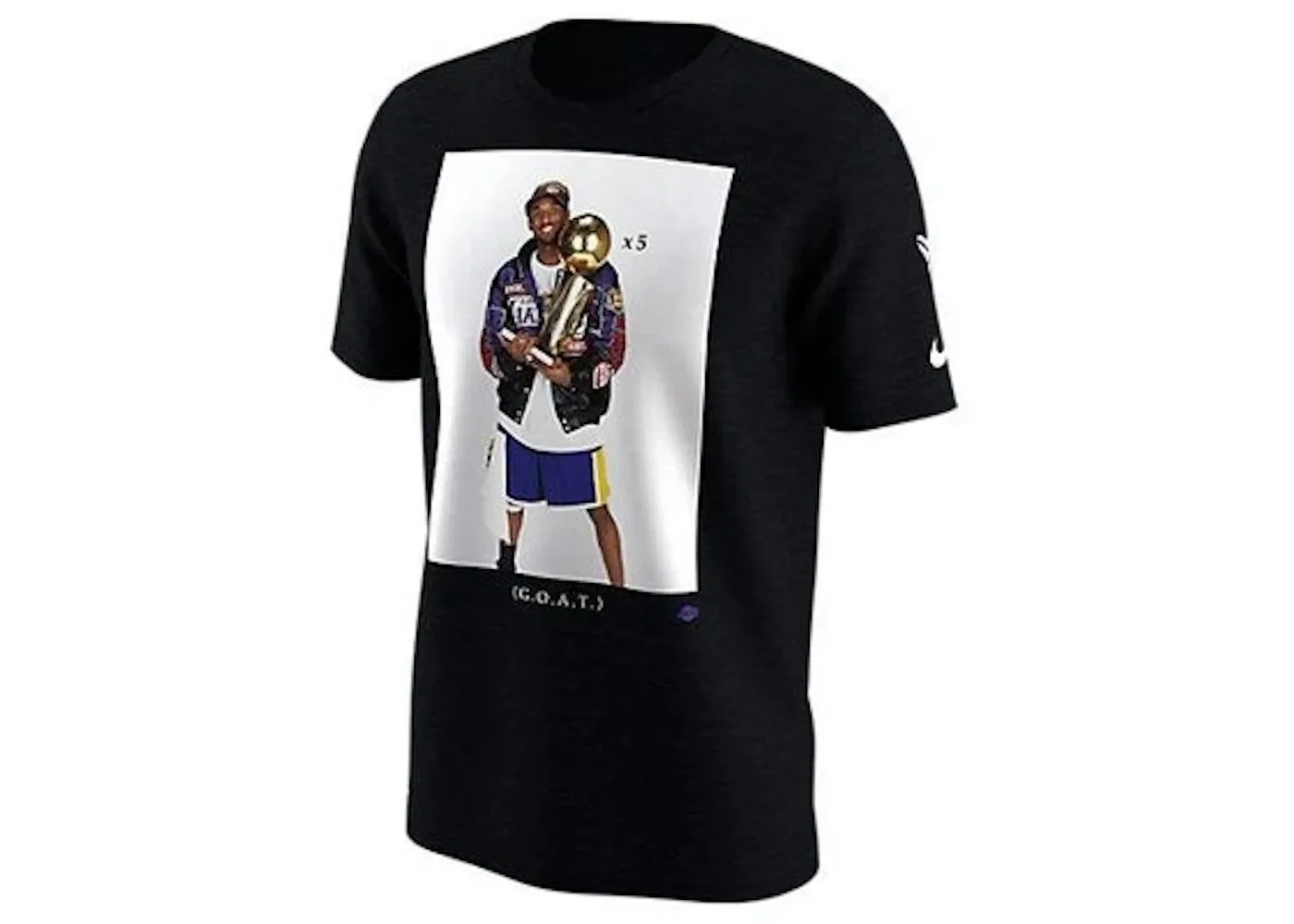 Мужская футболка с принтом Nike Kobe Bryant Trophy Retirement GOAT Dri-Fit, Black