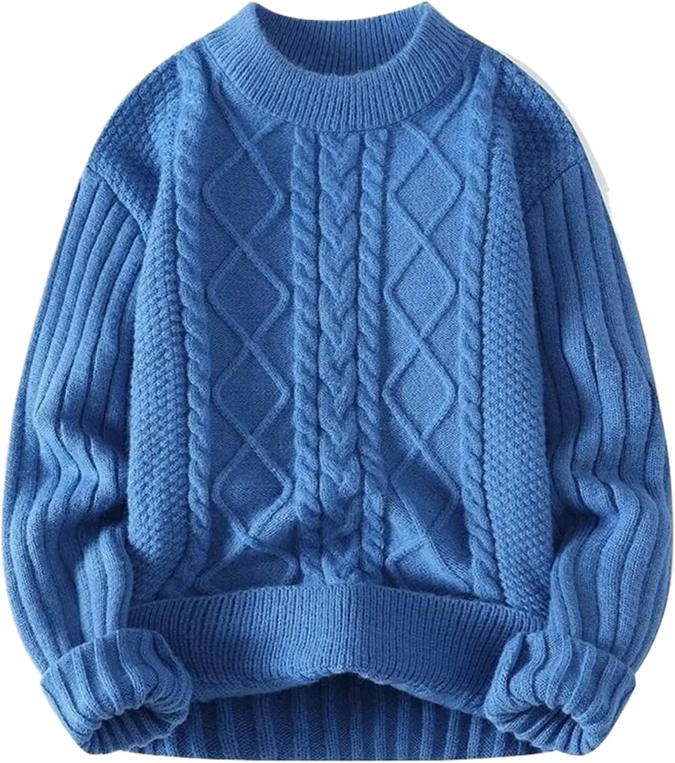 

Мужской теплый свитер с круглым вырезом в стиле Harajuku WHSZEDZB