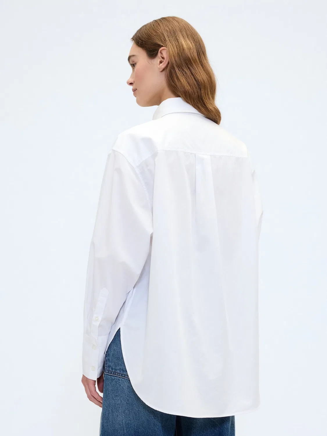 Рубашка Gap Big Shirt из поплина, белый — фото 2